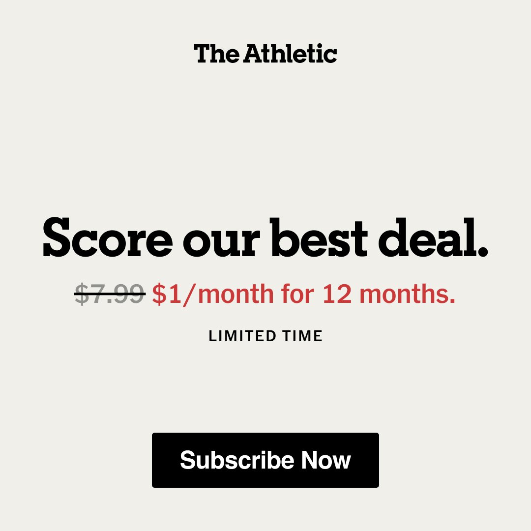 the athletic $1 a month for 12 months